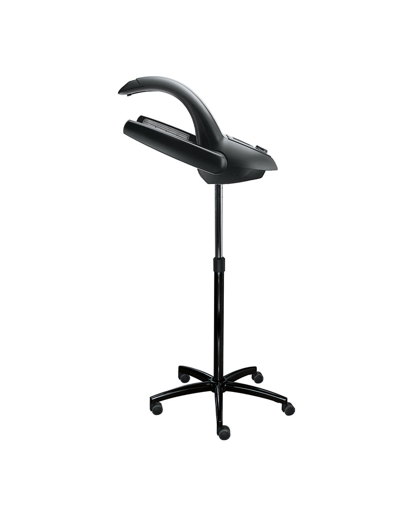HairMaster 4 - Capacete de secagem preto com base cruzada preta